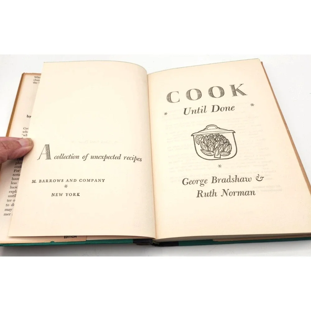 Cook Until Done A Collection Of Unexpected Recipes 1962 George Bradshaw Scarce